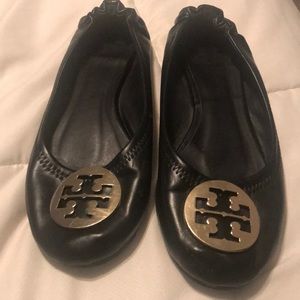 Tory Burch Black Minnie flats size 9
